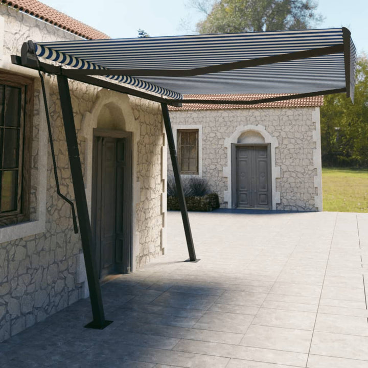 Copertină Retractabilă Manual Cu Stâlpi, , 3X2,5 M