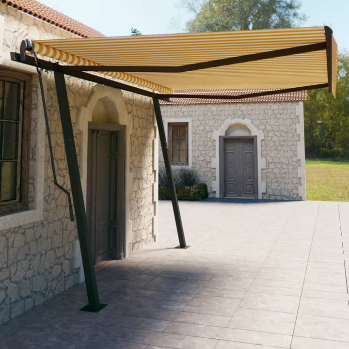Copertină Retractabilă Manual Cu Stâlpi, , 3X2,5 M
