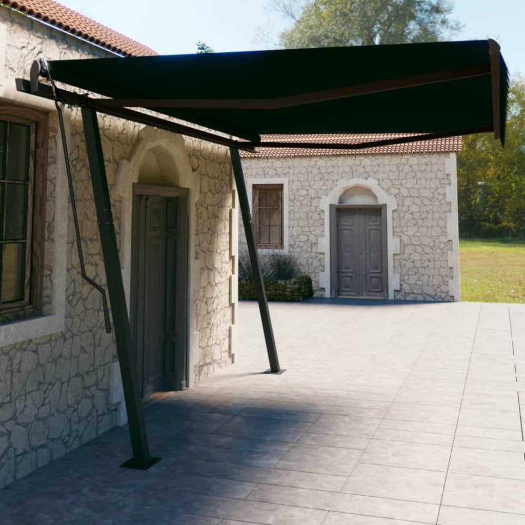 Copertină Retractabilă Manual Cu Stâlpi, , 3X2,5 M