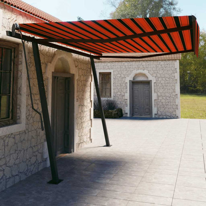 Copertină Retractabilă Manual Cu Stâlpi, , 3X2,5 M