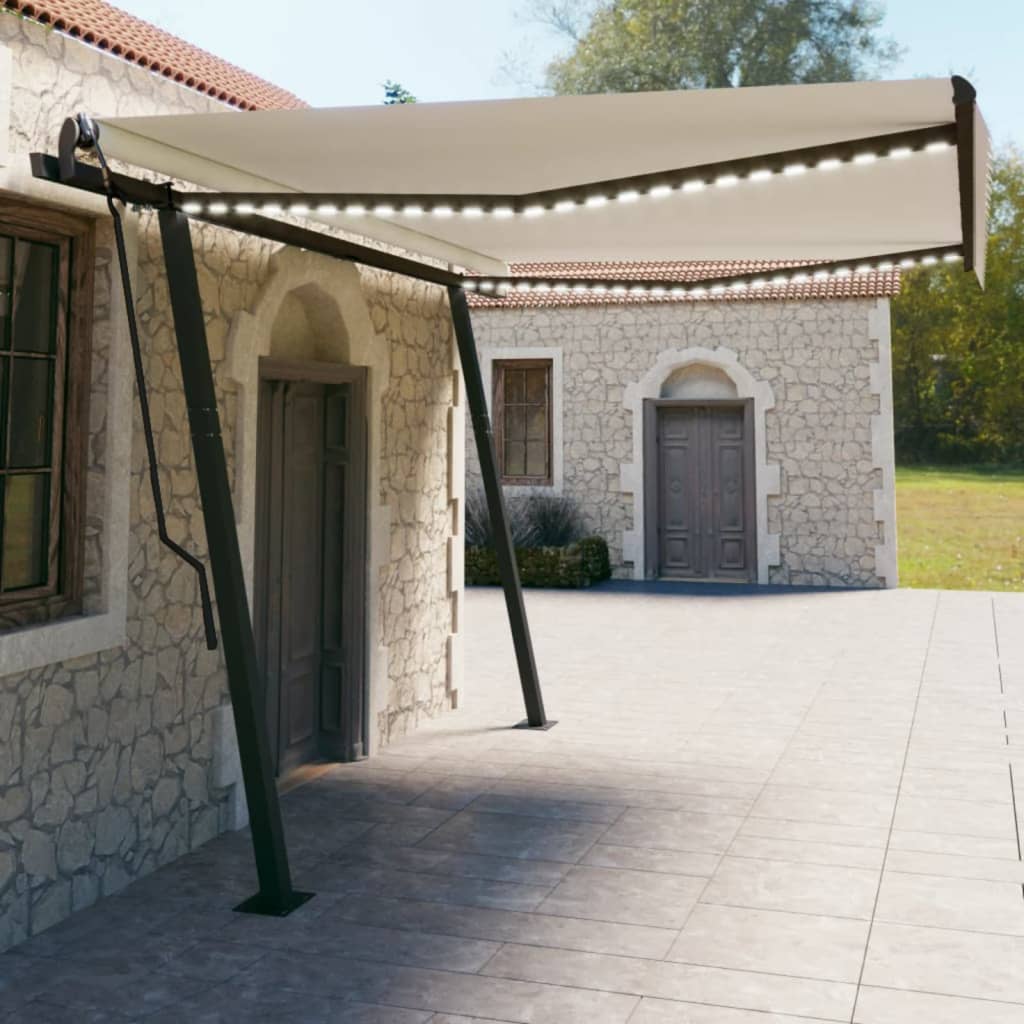 Copertină Automată Cu Senzor Vânt & Led, , 3,5X2,5 M