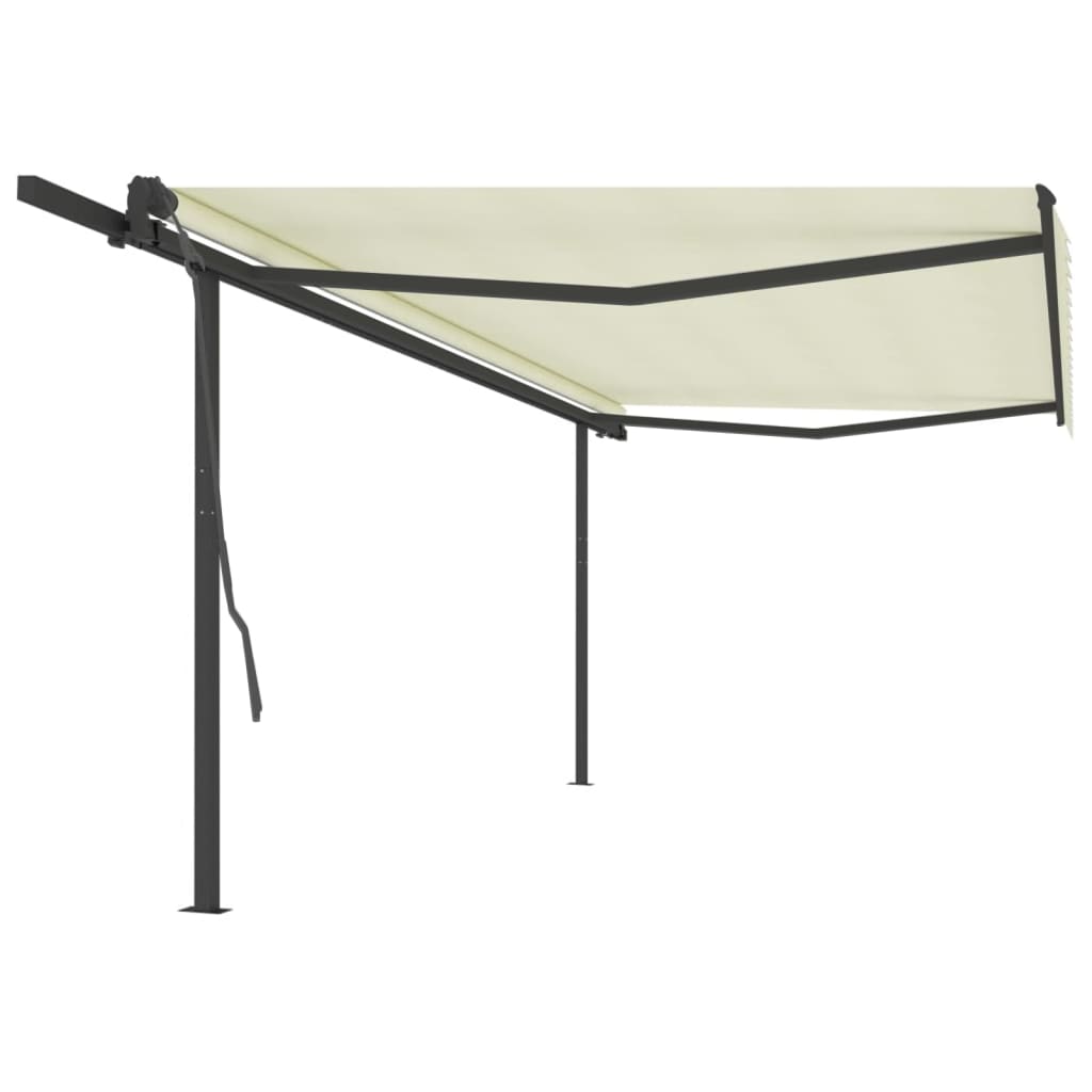 Copertină Retractabilă Manual Cu Stâlpi, , 3X2,5 M
