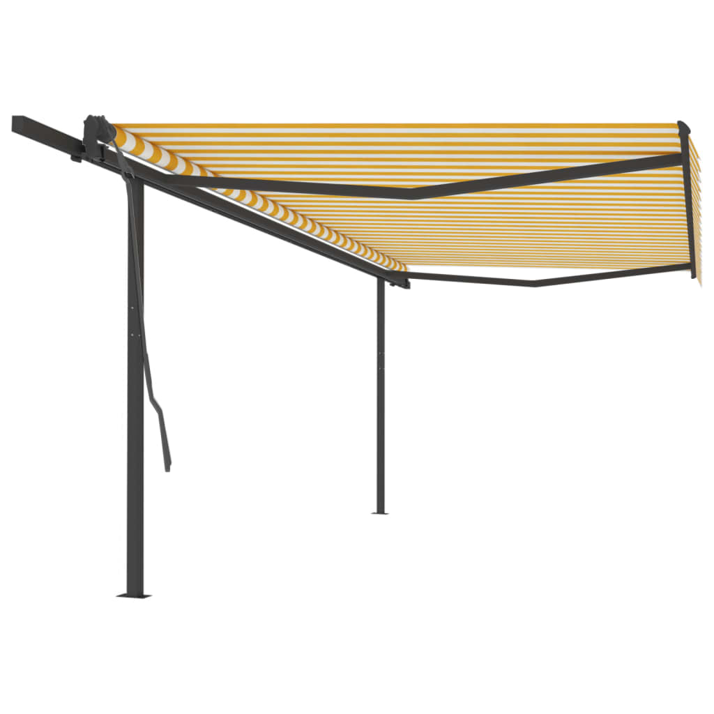 Copertină Retractabilă Manual Cu Stâlpi, , 3X2,5 M