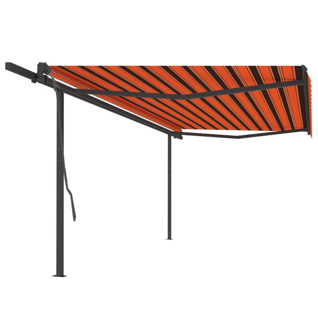 Copertină Retractabilă Manual Cu Stâlpi, , 3X2,5 M