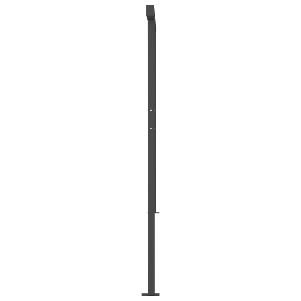 Copertină Retractabilă Manual, Cu Led, Portocaliu&Maro,