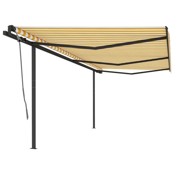 Copertină Retractabilă Manual Cu Stâlpi, , 3X2,5 M