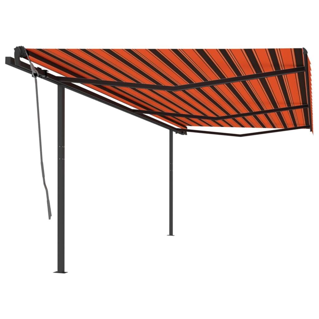 Copertină Retractabilă Manual Cu Stâlpi, , 3X2,5 M