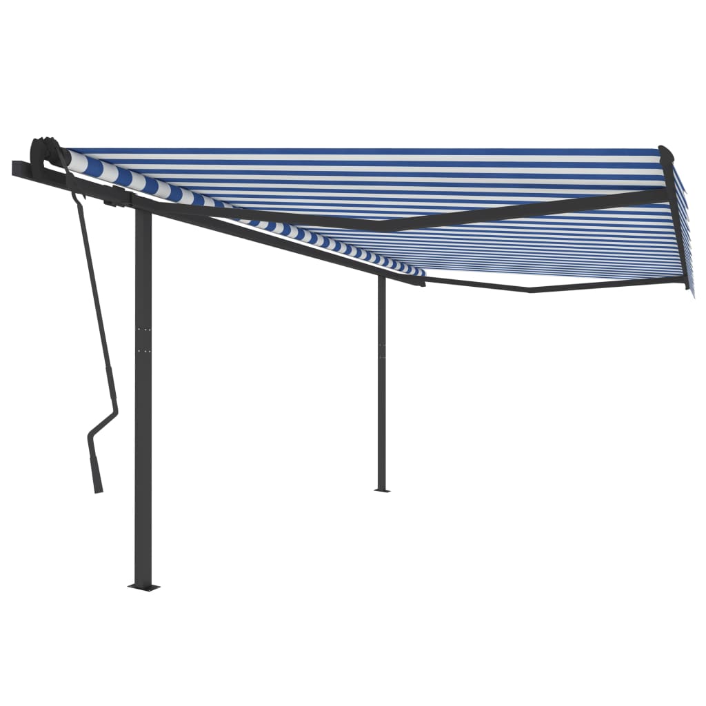 Copertină Retractabilă Manual Cu Stâlpi, , 3X2,5 M