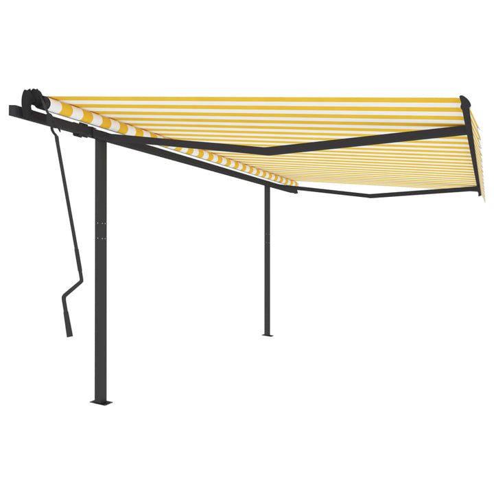 Copertină Retractabilă Manual Cu Stâlpi, , 3X2,5 M