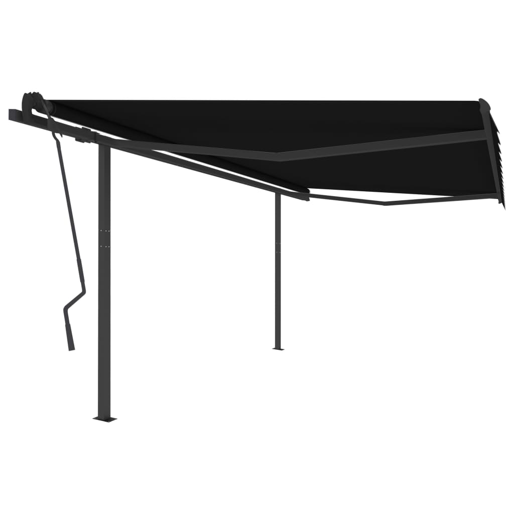 Copertină Retractabilă Manual Cu Stâlpi, , 3X2,5 M