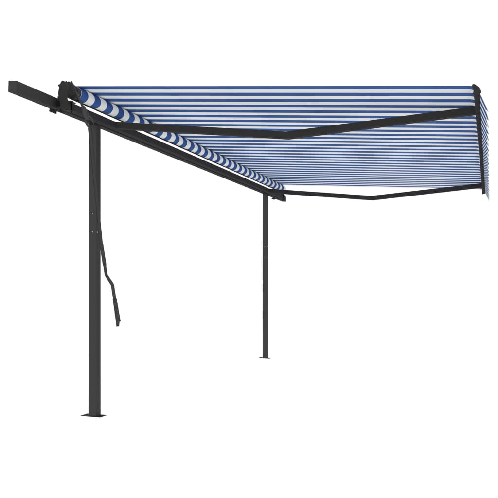 Copertină Retractabilă Manual Cu Stâlpi, , 3X2,5 M