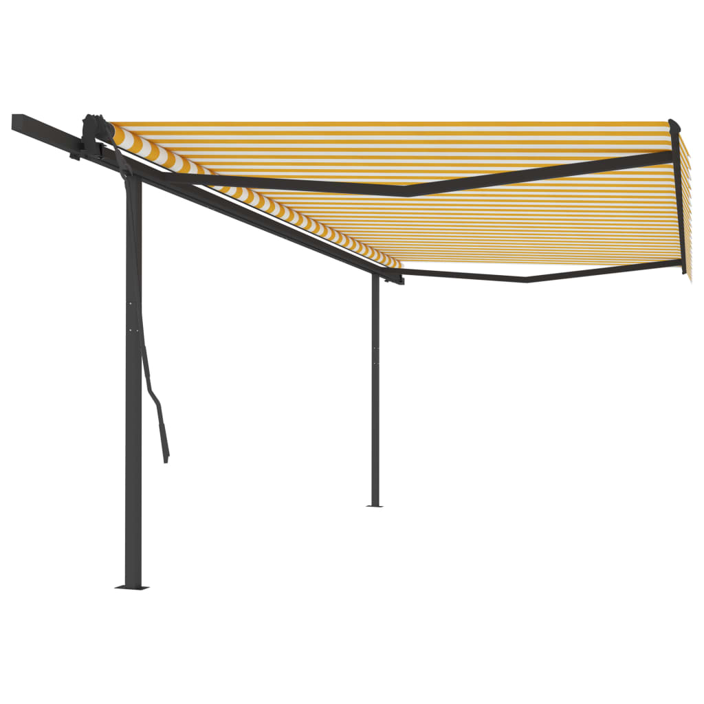 Copertină Retractabilă Manual Cu Stâlpi, , 3X2,5 M