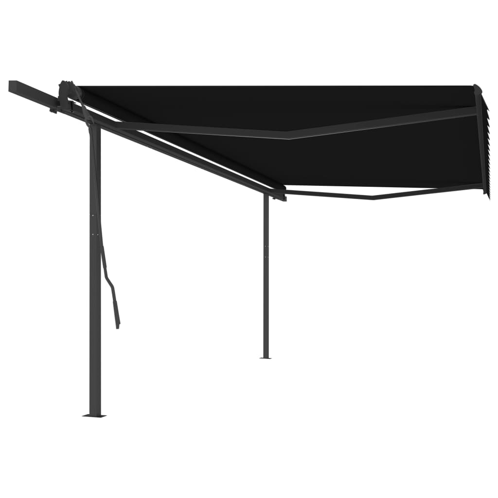 Copertină Retractabilă Manual Cu Stâlpi, , 3X2,5 M