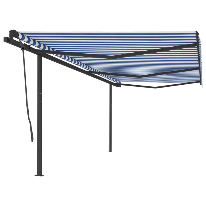 Copertină Retractabilă Manual Cu Stâlpi, , 3X2,5 M