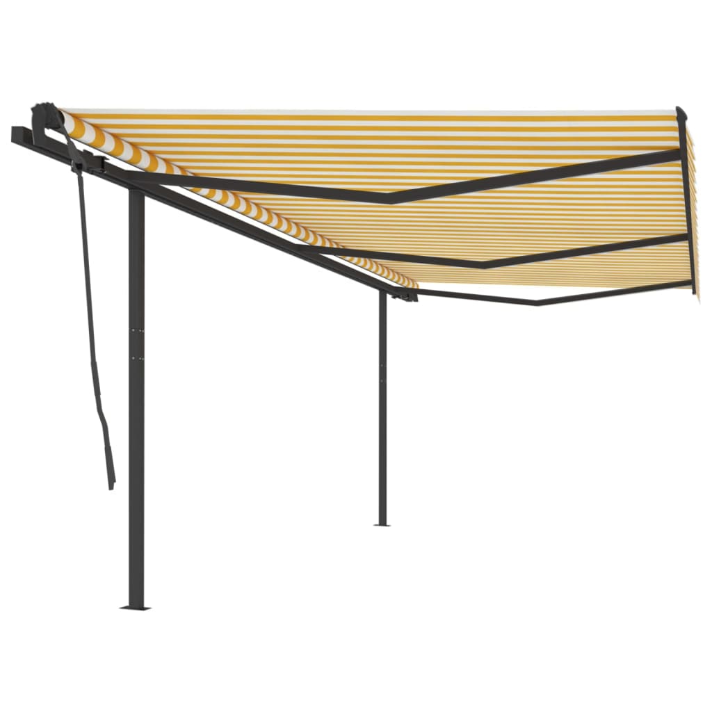 Copertină Retractabilă Manual Cu Stâlpi, , 3X2,5 M