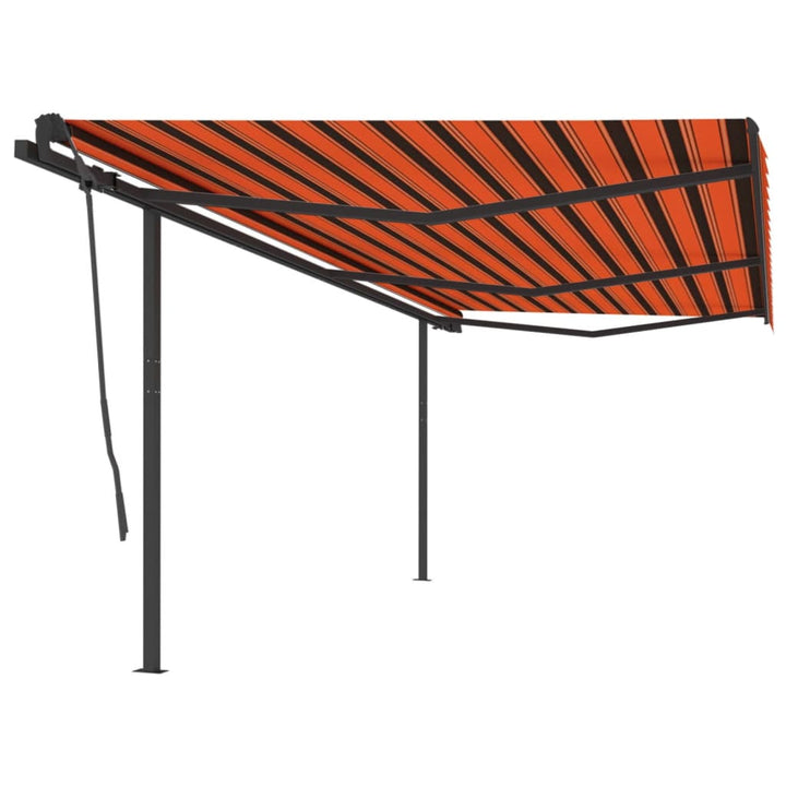 Copertină Retractabilă Manual Cu Stâlpi, , 3X2,5 M