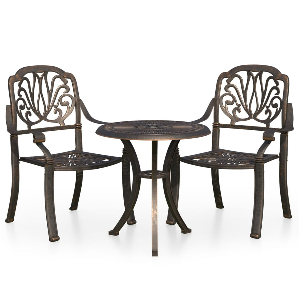 Set Mobilier Bistro, 3 Piese, , Aluminiu Turnat