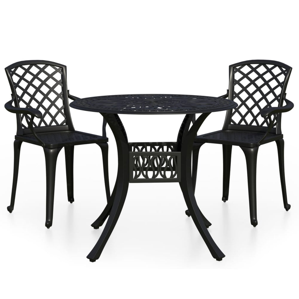 Set Mobilier Bistro, 3 Piese, , Aluminiu Turnat