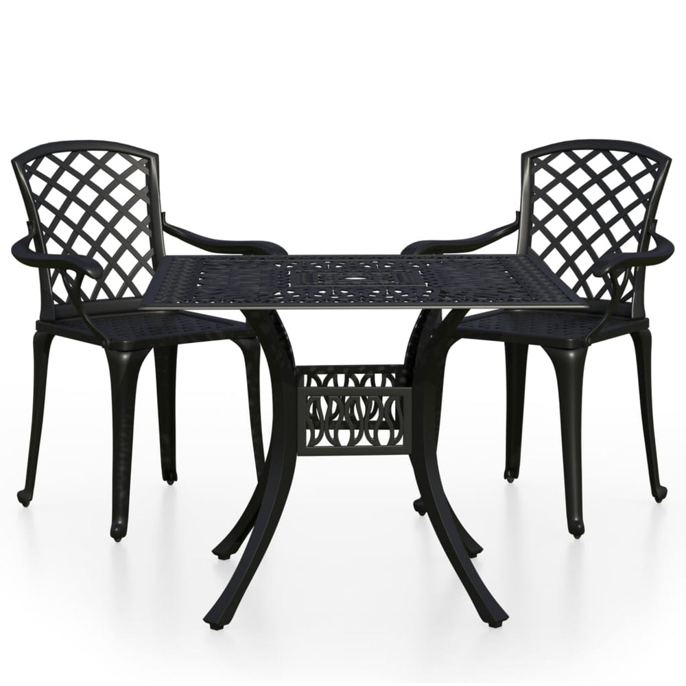 Set Mobilier Bistro, 3 Piese, , Aluminiu Turnat
