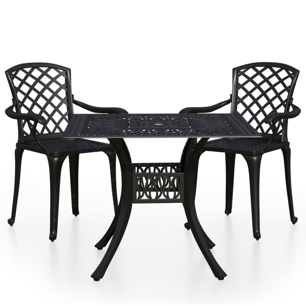 Set Mobilier Bistro, 3 Piese, , Aluminiu Turnat