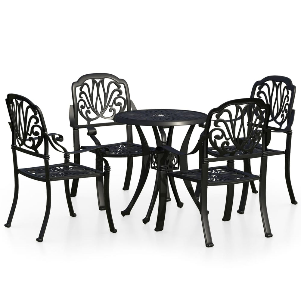Set Mobilier Bistro, 5 Piese, , Aluminiu Turnat