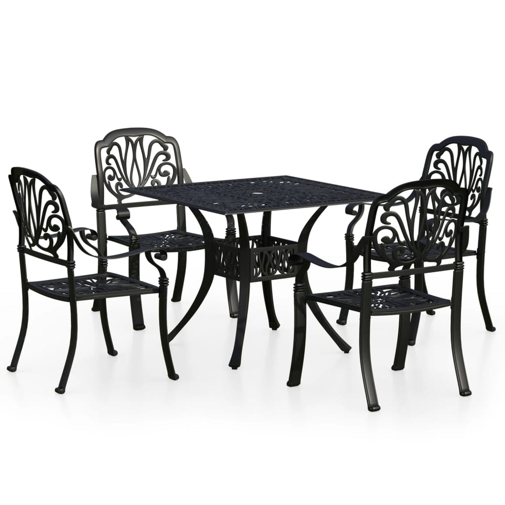 Set Mobilier Bistro, 5 Piese, , Aluminiu Turnat