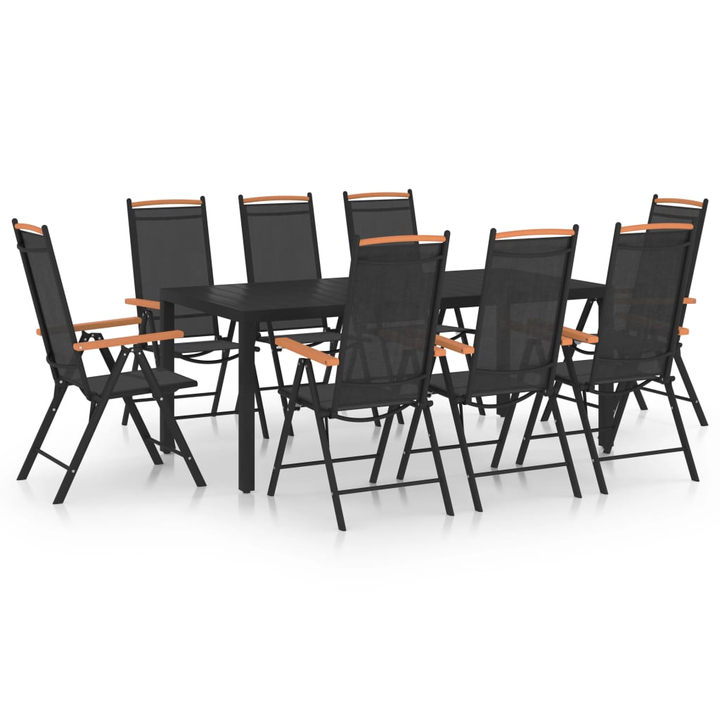 Set Mobilier De Grădină, 9 Piese, , Aluminiu