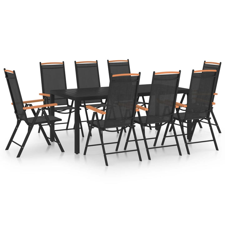 Set Mobilier De Grădină, 9 Piese, , Aluminiu
