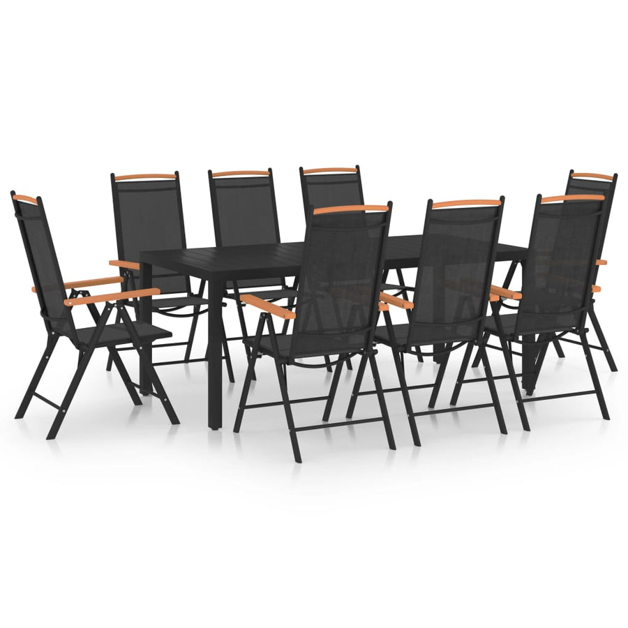 Set Mobilier De Grădină, 9 Piese, , Aluminiu