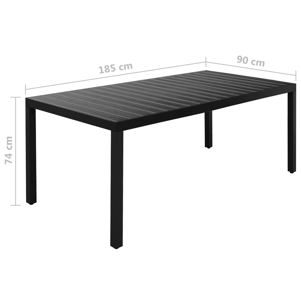 Set Mobilier De Grădină, 9 Piese, , Aluminiu