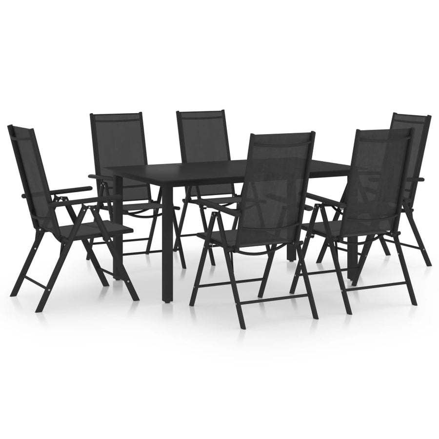 Set Mobilier De Grădină, 7 Piese, , Aluminiu