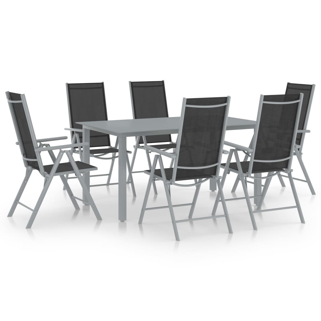 Set Mobilier De Grădină, 7 Piese, , Aluminiu