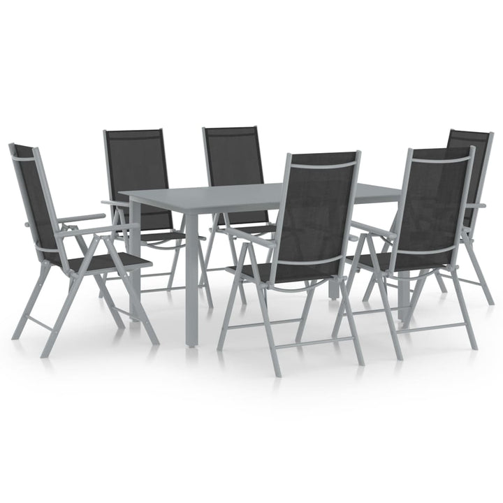 Set Mobilier De Grădină, 7 Piese, , Aluminiu