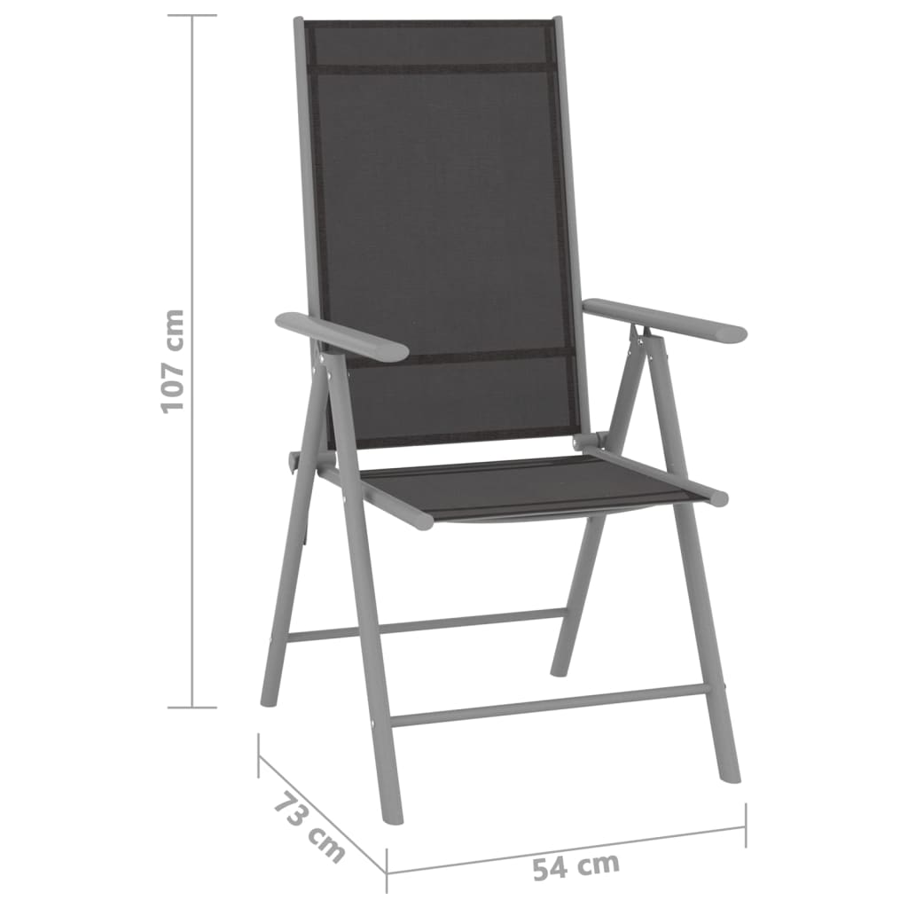 Set Mobilier De Grădină, 10 Piese, Negru Și