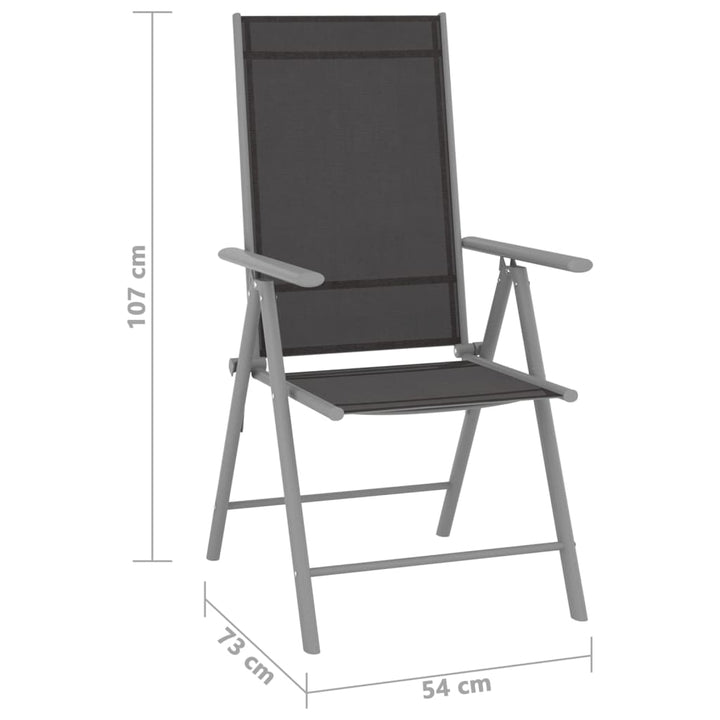 Set Mobilier De Grădină, 10 Piese, Negru Și