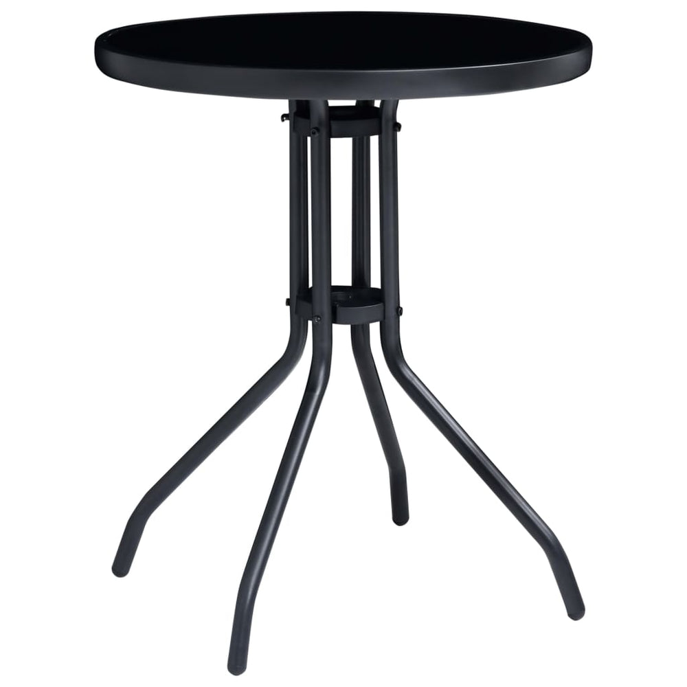 Set Mobilier Bistro, 3 Piese, Negru Și Antracit