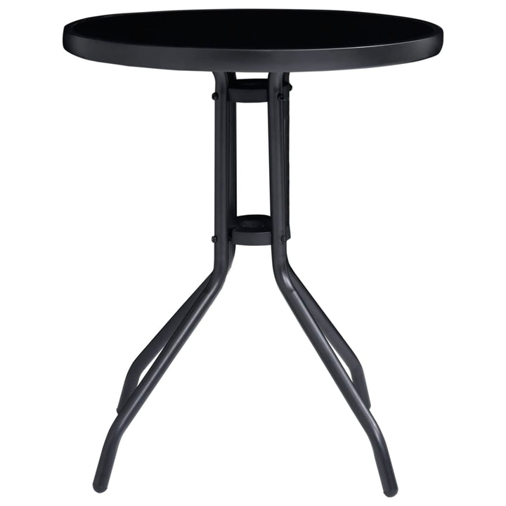 Set Mobilier Bistro, 3 Piese, Negru Și Antracit