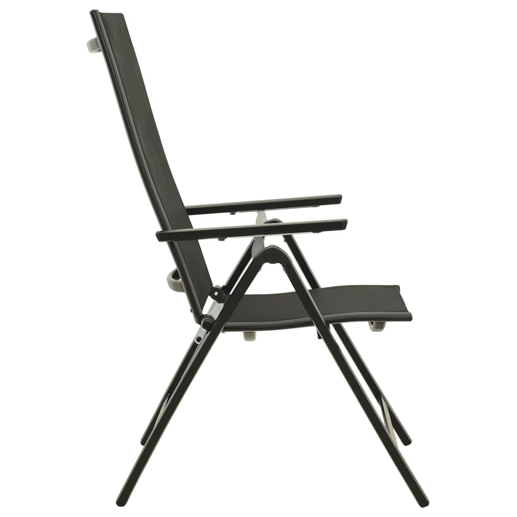 Set Mobilier Bistro, 3 Piese, Negru Și Antracit