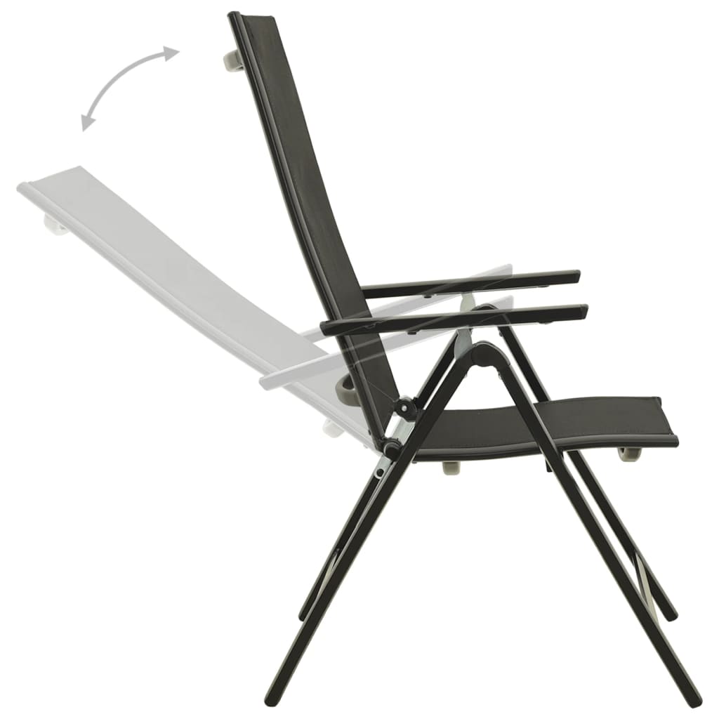 Set Mobilier Bistro, 3 Piese, Negru Și Antracit