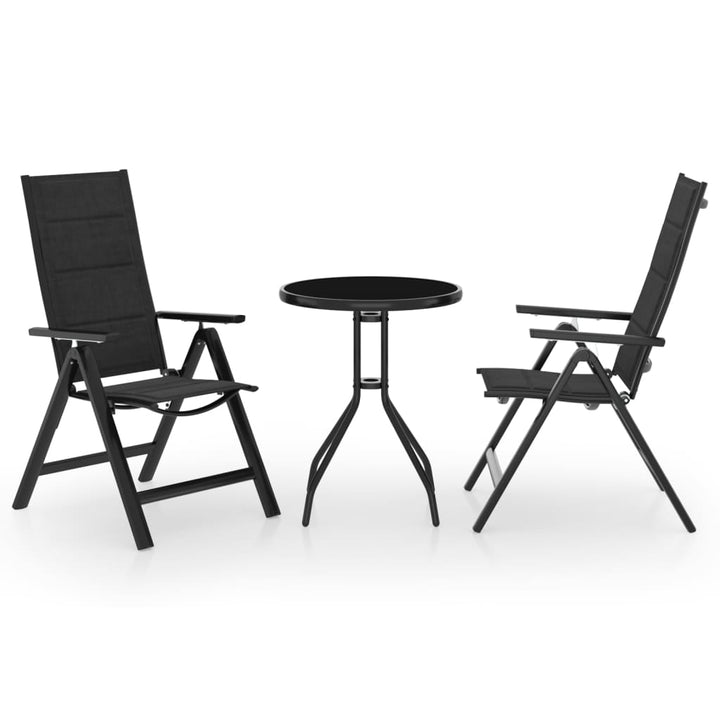 Set Mobilier Bistro, 5 Piese, Negru Și Antracit