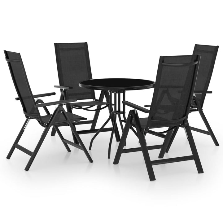 Set Mobilier Bistro, 3 Piese, Negru Și Antracit