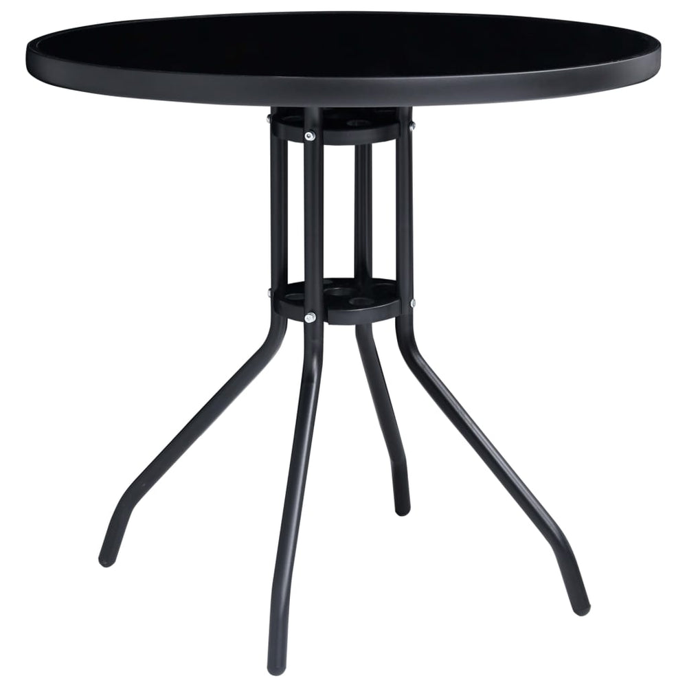 Set Mobilier Bistro, 5 Piese, Negru Și Antracit