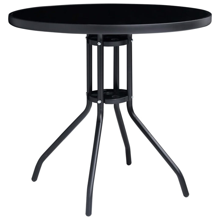 Set Mobilier Bistro, 5 Piese, Negru Și Antracit