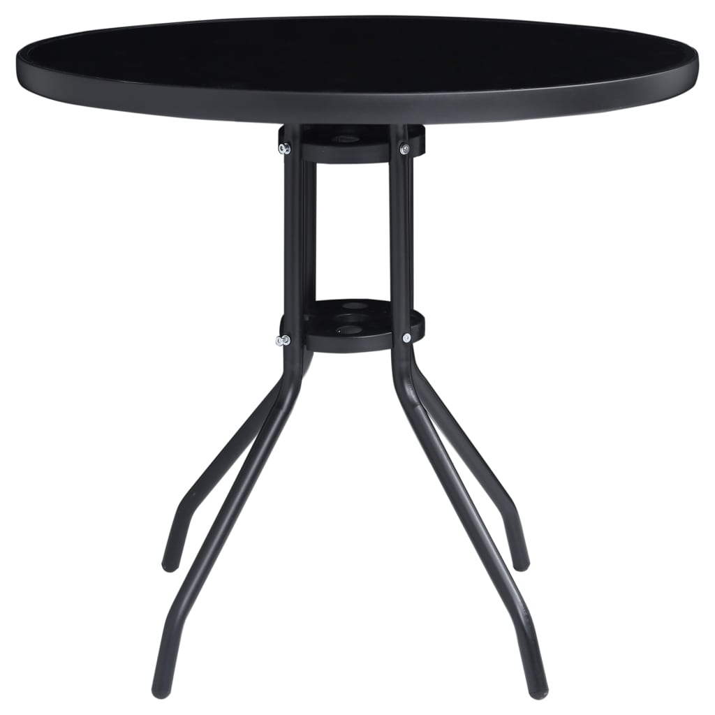 Set Mobilier Bistro, 5 Piese, Negru Și Antracit
