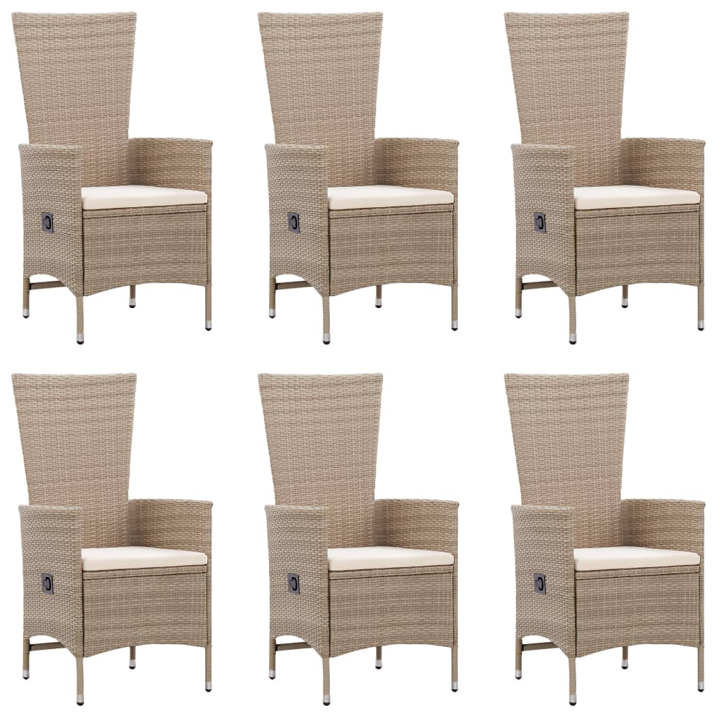 Set Mobilier De Grădină, 7 Piese, , Poliratan