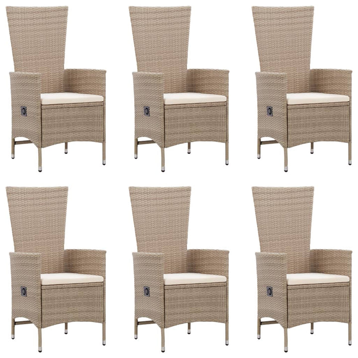 Set Mobilier De Grădină, 7 Piese, , Poliratan