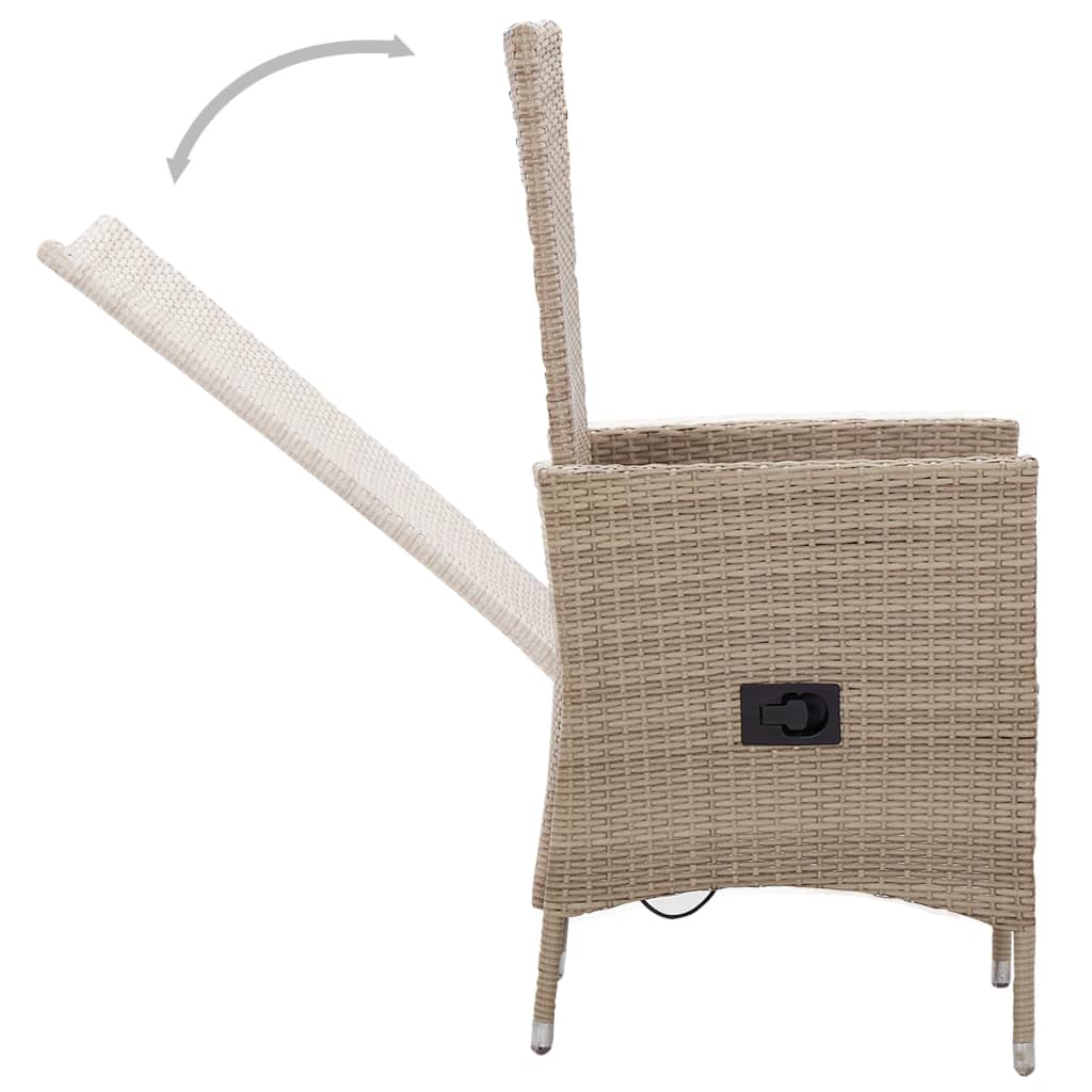 Set Mobilier De Grădină, 7 Piese, , Poliratan