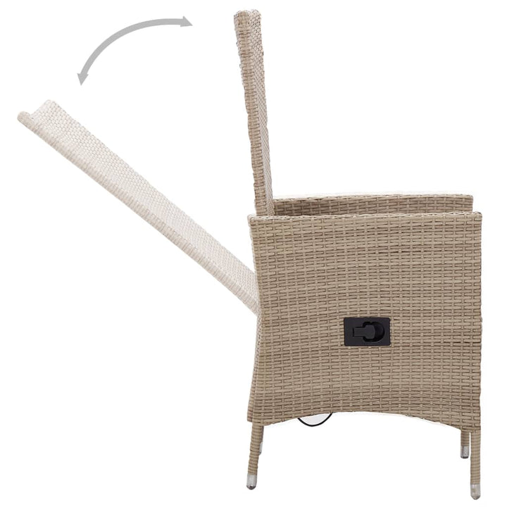 Set Mobilier De Grădină, 7 Piese, , Poliratan