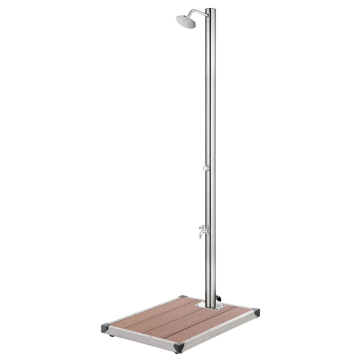 Duș De Grădină Cu Bază , 220 Cm, Oțel Inoxidabil