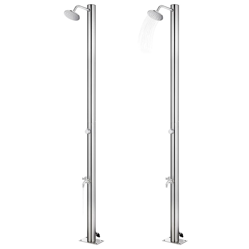 Duș De Grădină Cu Bază , 220 Cm, Oțel Inoxidabil